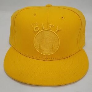 New Era 59Fifty NBA The City Warriors Gold Hardwood Classics Fitted 7 3/4 Hat